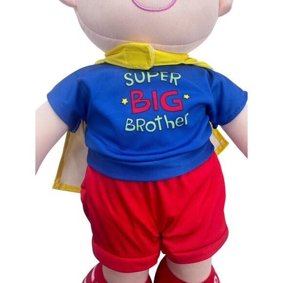 Ganz Super Big Brother 14" Stuffed Doll Detachable Hero Cape Embroidered Eyes - Picture 4 of 15